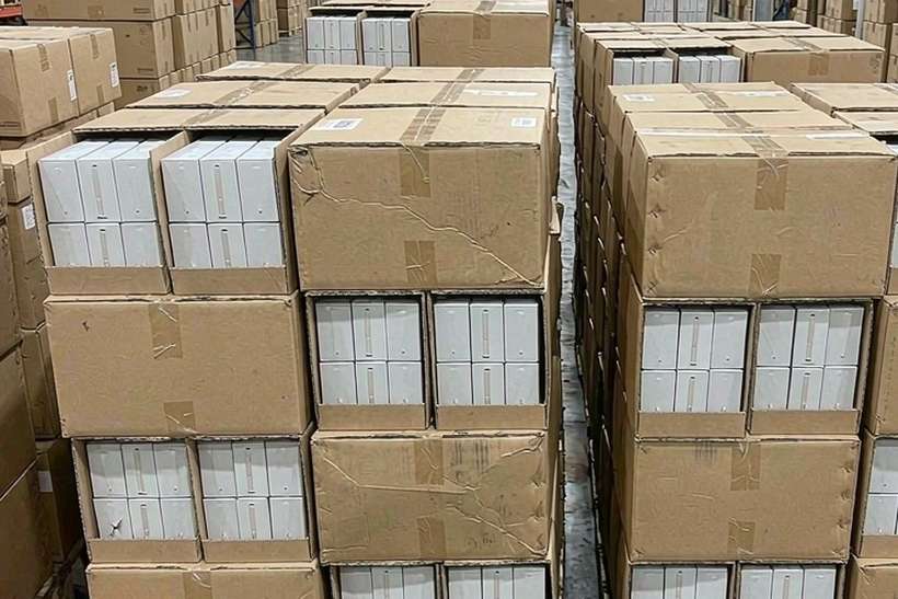 Restocking VapeCon bundles — container load